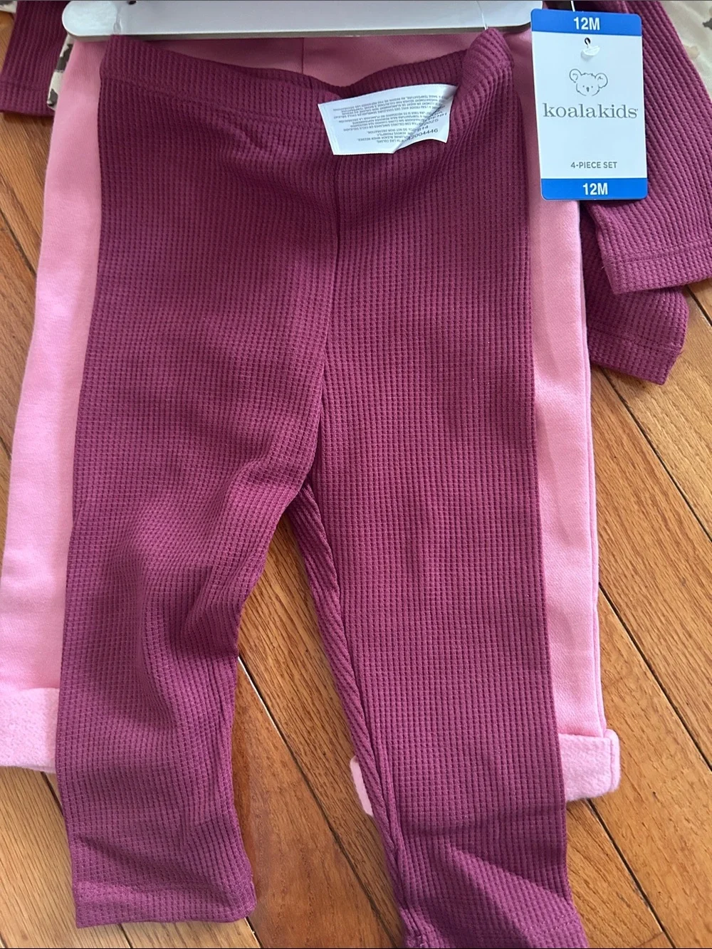 Koala Kids 4-piece Set Purple violet Rose Baby Girl 12 Months NWT